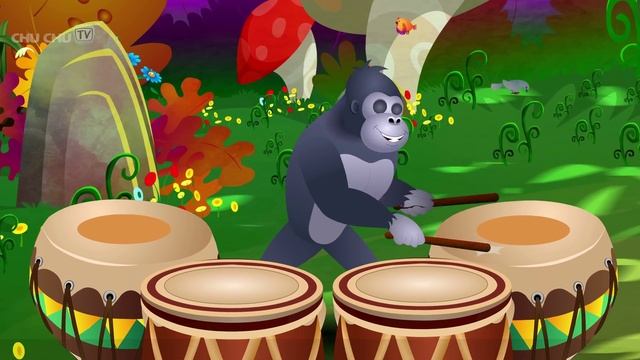 Five Little Monkeys Jumping On The Bed | Part 3 - The Smart Monkeys | ChuChu TV Kids Songs смотреть онлайн