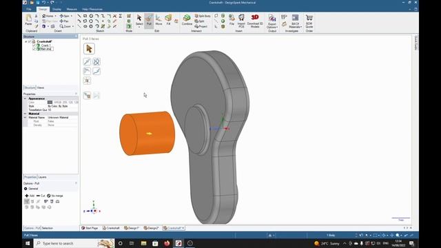 Modelling a crankshaft in DesignSpark Mechanical смотреть онлайн