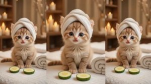 Spa day for cute little kittens ❤️