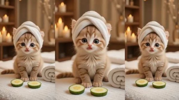 Spa day for cute little kittens ❤️