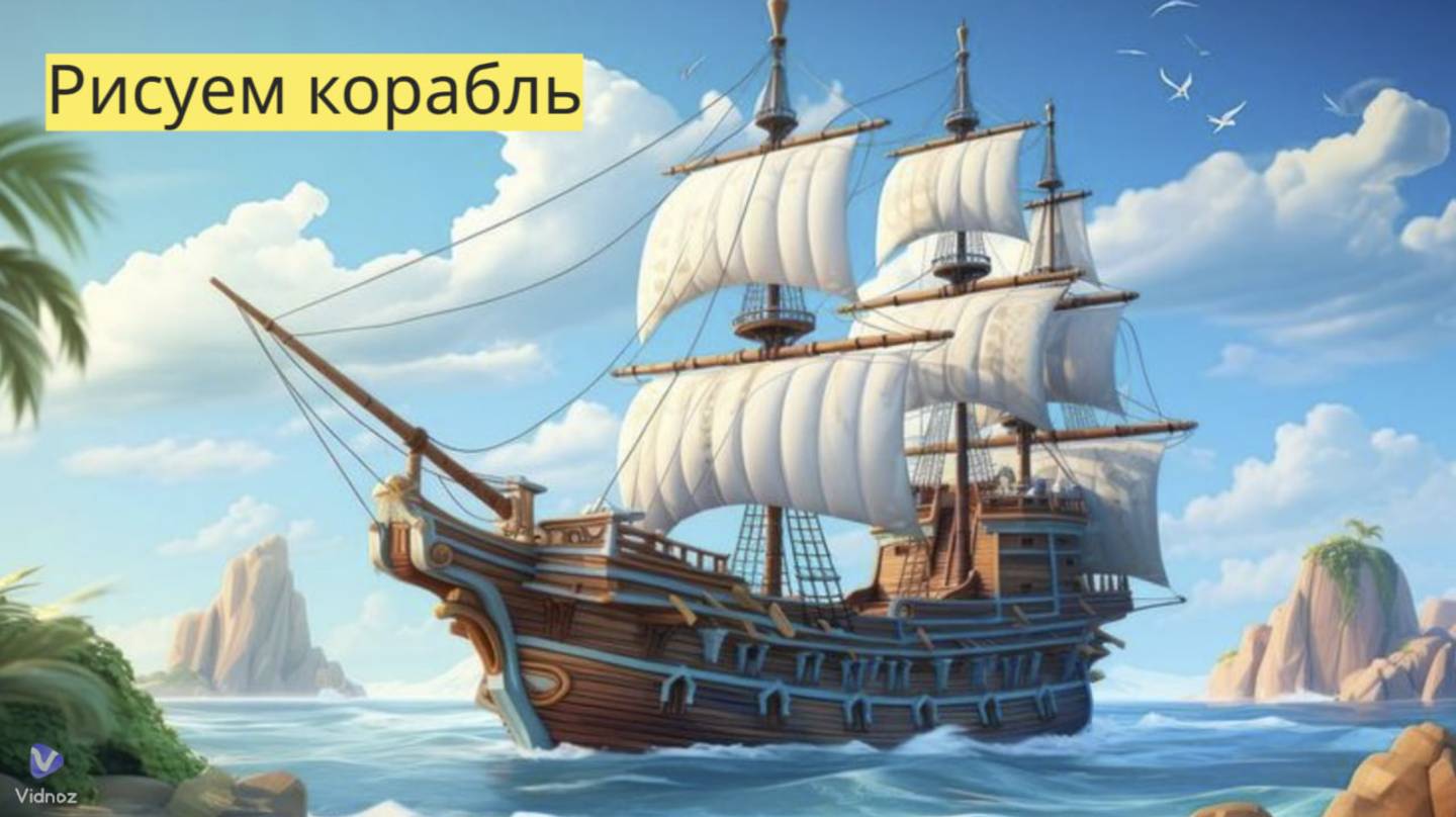 Маленькие художники: Рисуем корабль- Детский образовательный мультфильм смотреть онлайн