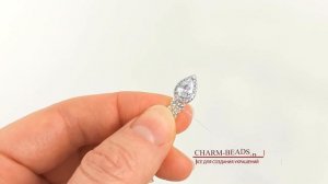 Серьги капли из натурального жемчуга и стразовой цепочки своими руками