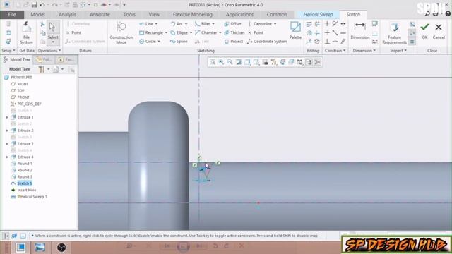 KNURLING SCREW || Knurled Washer Face Thumb Screw || CREO TUTORIAL смотреть онлайн