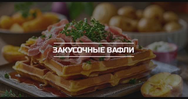 Закусочные вафли. (Видео рецепт) смотреть онлайн