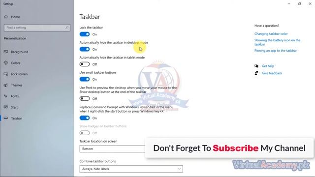 How to Hide the Taskbar in Windows 10 | Windows 10 Operating System Urdu/Hindi смотреть онлайн