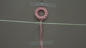 Брелок цветок в технике макраме