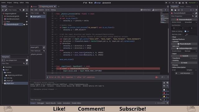 Godot 4.0 Tutorial | Basic 3D First Person Character and Camera Controller смотреть онлайн