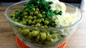 Вкусный рецепт салата с зелёным горошком. Готовим Вместо Оливье, Просто и Быстро