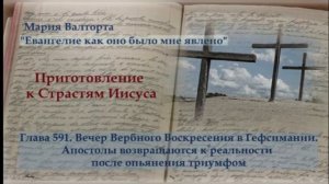 Глава 591. Вечер Вербного Воскресения в Гефсимании. Апостолы возвращаются к реальности...