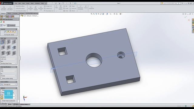 Hướng dẫn sử dụng Solidworks - Phần 7 Lệnh cắt 3D, tạo lỗ ren смотреть онлайн
