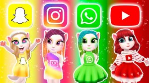 📹 My talking Angela 2 | Social Media Youtube, SnapChat, Whatsapp, Instagram   new update | cosplay