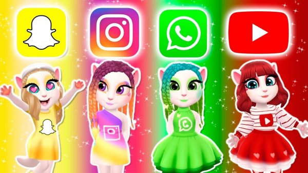 📹 My talking Angela 2 | Social Media Youtube, SnapChat, Whatsapp, Instagram new update | cosplay