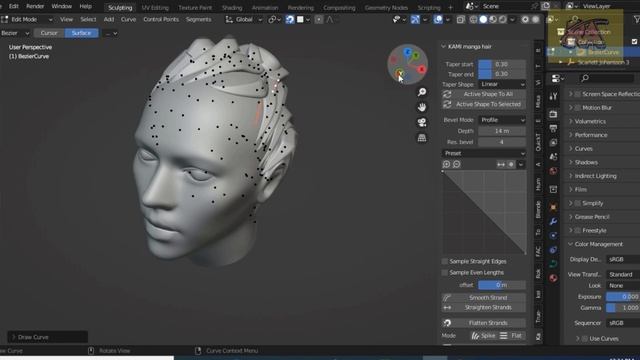 Blender Hair Tutorial : Make Manga/Anime Style Hair in Blender | Kami Manga Hair | Blender Hair Too смотреть онлайн