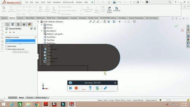 3D Modeling In Solidworks EX#2 | Solidworks tutorial for begineers | solidworks | Solidwork exercis смотреть онлайн