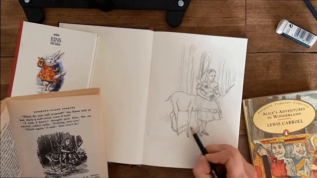 Drawing favourite characters* Alice in Wonderland * some sketching tips смотреть онлайн