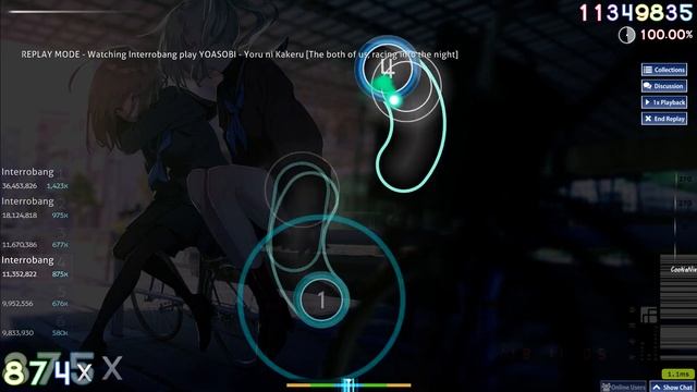 (osu!) Yoru ni kakeru смотреть онлайн