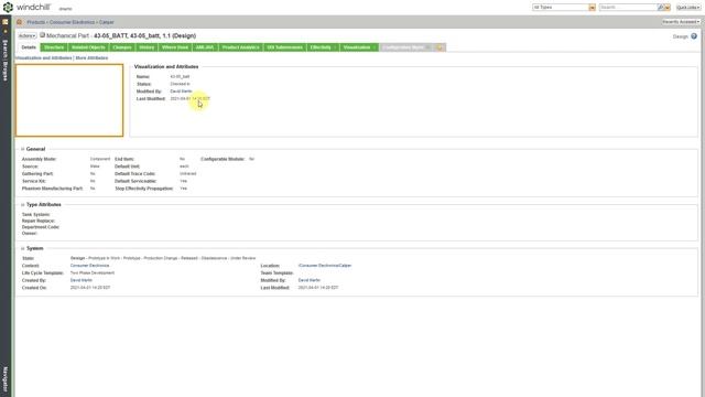 PTC Windchill PDMLink - Editing a WTPart смотреть онлайн