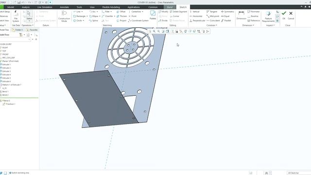 SHEET METAL PART MODELLING AND DRAWING IN CREO 6.0 PART-5