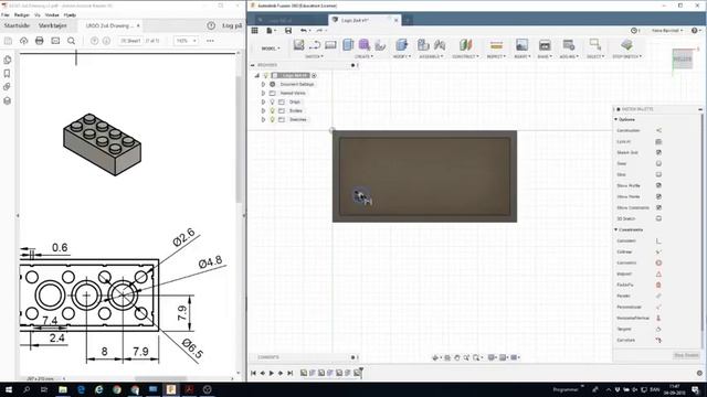 Autodesk Fusion 360 - LEGO 2x4 смотреть онлайн