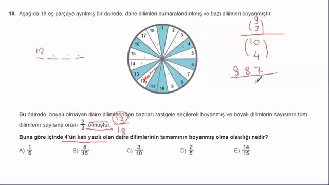 MEB 2020 10.SINIF TEKRAR TESTİ (SAYMA VE OLASILIK) смотреть онлайн