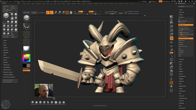 Absolute Beginners ZBrush Course P3 03CustomizingZbrushinterfaceorloadmine смотреть онлайн