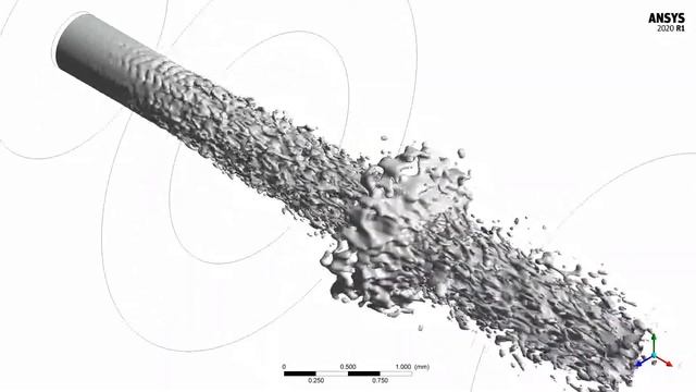 CFD Ansys Fluent Volume of Fluid Simulation, high-pressure water jet. смотреть онлайн