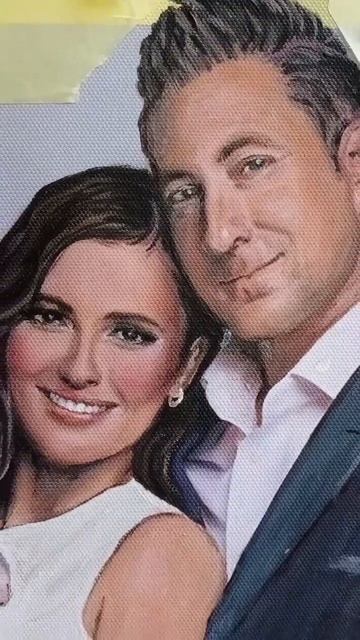 Семейный #портрет я нарисовала для самой красивой пары❤Они восхитительны!#холст#акрил#семья#картина