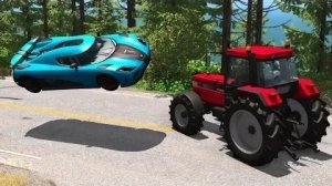 Жестокие аварии #6 - BeamNG DRIVE СИНИЙ ТРАКТОР