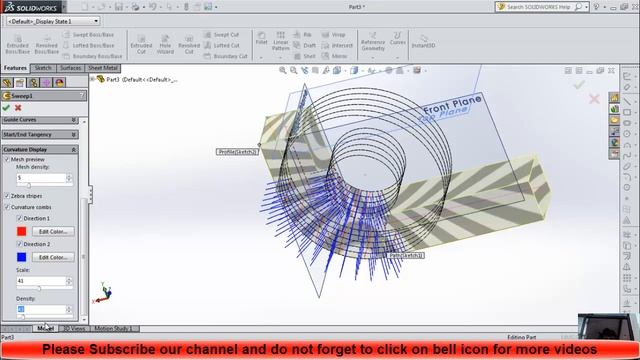 SolidWorks Lecture -15 || Swept Boss/Base Command Part - 1 in SolidWorks || Creative Design смотреть онлайн