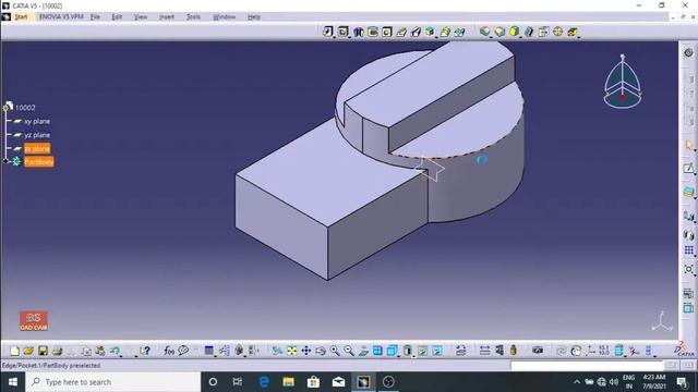 CATIA V5 PART TUTORIAL-4 | CATIA V5 PART DESIGN | CATIA V5 PART MODELLING IN HINDI FOR BEGINNER смотреть онлайн