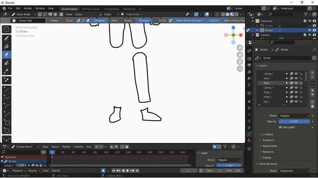 2D Animation in Blender Part 1 Drawing 2d character with bones смотреть онлайн