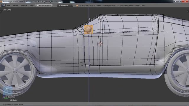 Blender For Noobs - Design Your Own Car Part 11 - Car details смотреть онлайн