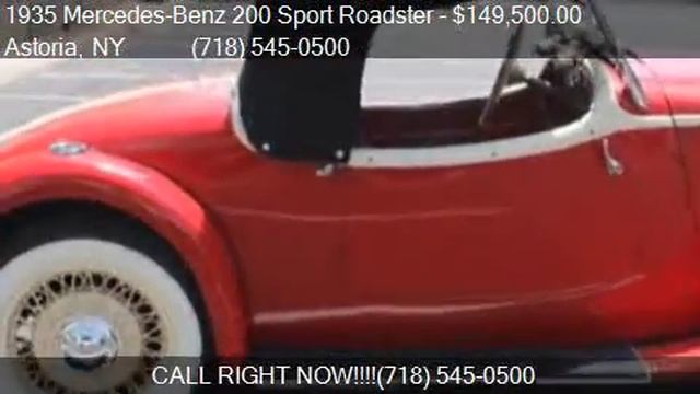 1935 Mercedes-Benz 200 Sport Roadster for sale in Astoria, смотреть онлайн
