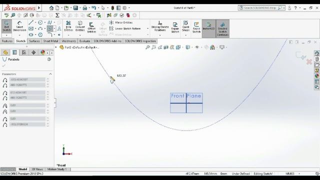 Solidworks Tutorial For Begineer #23 - How To Draw Parabola In Solidwork #parabola #solidworks смотреть онлайн