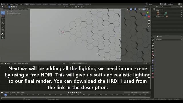 How to Make a Cool Hexagon Pattern Wallpaper in Blender 2.8 смотреть онлайн