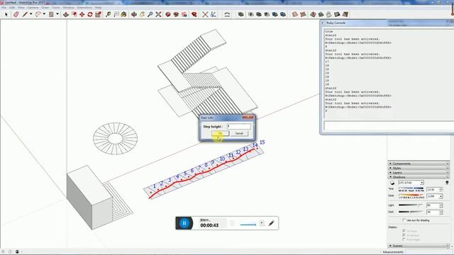 [Sketchup plugin] Make stair from CAD plan смотреть онлайн