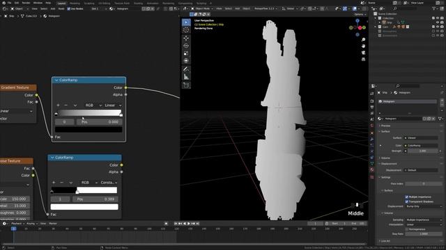 Animated Sci Fi Hologram Effect in Blender 3D смотреть онлайн