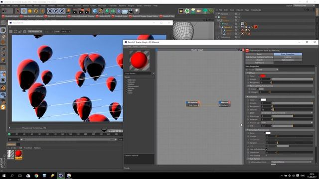 Cinema 4D Tutorial / Redshift Render / Balloons смотреть онлайн