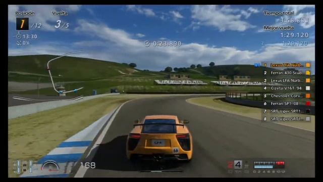 GT6-Carrera Lexus LFA Núrburgring Package´12-Laguna Seca-HD Gameplay смотреть онлайн