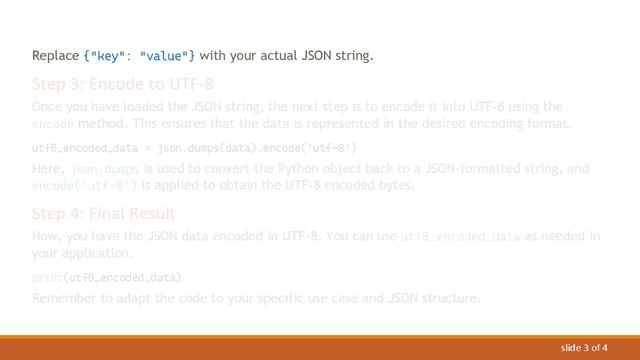Converting JSON String to UTF-8 in Python смотреть онлайн