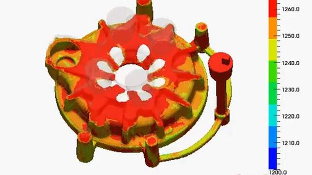 CAST DESIGNER SOFTWARE - Result of Filling temperature смотреть онлайн