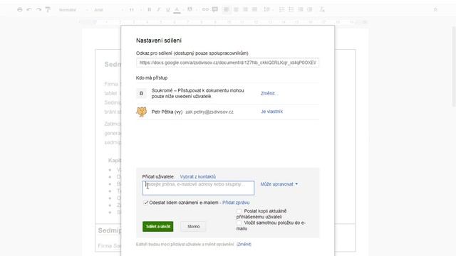Sdílení dokumentů v Google Disk смотреть онлайн