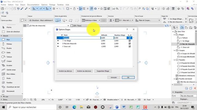 Paramétrer les unités de travail, définir étages dans Archicad Français смотреть онлайн