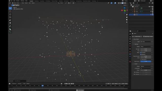 Particle System - Wind - Snow - Blender ❄️🌨Part III смотреть онлайн