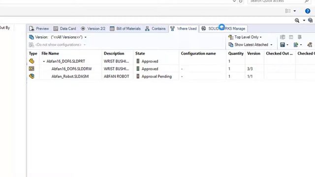 12 Connected to PDM solidworks manage solfins смотреть онлайн