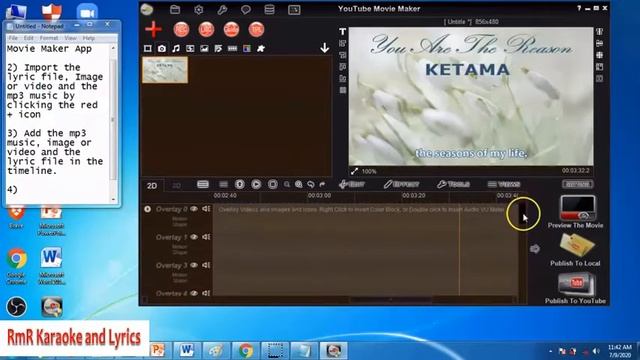 Create Lyric Video Using Youtube Movie Maker | Channel ni RmR Tutorials смотреть онлайн