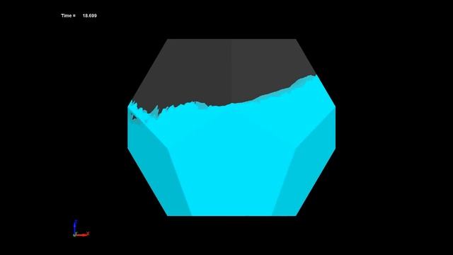 Lateral Sloshing Analysis in a regular dodecahedron tank using LS-DYNA ICFD solver(68% fill depth) смотреть онлайн