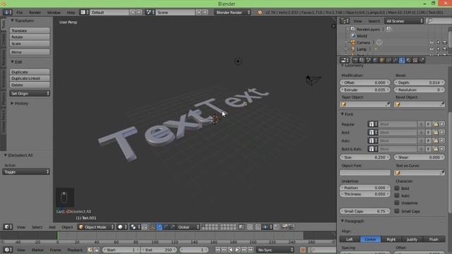 How to Resize Text in Blender - Make Text Bigger or Smaller in Blender (Quick Tip Tutorial) смотреть онлайн
