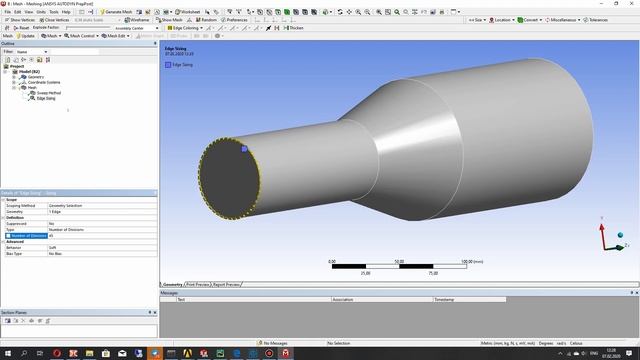 ANSYS Meshing Tutorial | Sweep Method for Mesh Generation with Boundary Layers смотреть онлайн