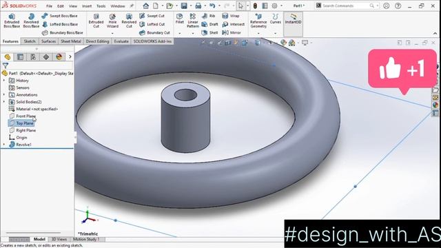 Feed Check Valve | Part - 05 Hand Wheel | Solidworks Tutorials смотреть онлайн